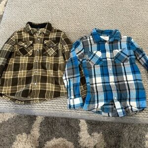 Boys Lot of 2 shacket/jacket and plaid button up.